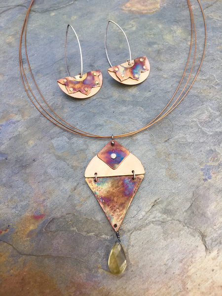 Summer Solstice Sunshine Earrings HAND SAWN ONE OF A KIND PAIR