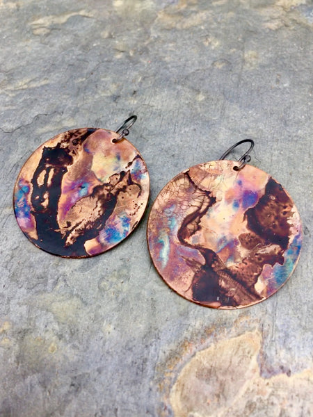 Hippy Circle Earrings (1.5" diameter)