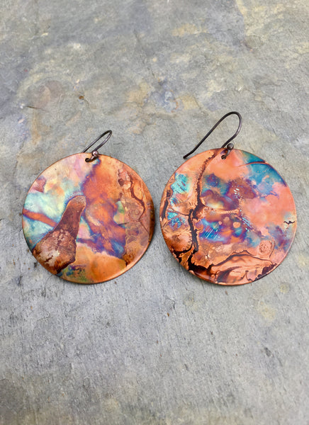 Hippy Circle Earrings (1.5" diameter)
