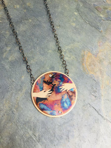 Mother Earth Pendant SIGNATURE PIECE ONE OF A KIND, Hand Sawn