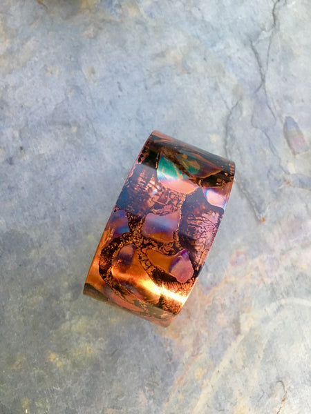 1" Firepainted Copper Cuff Bracelet
